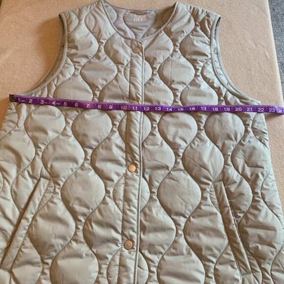 32 Degrees Women's Oversized Quilted Vest - Gray Size L - Picture 6 of 9
